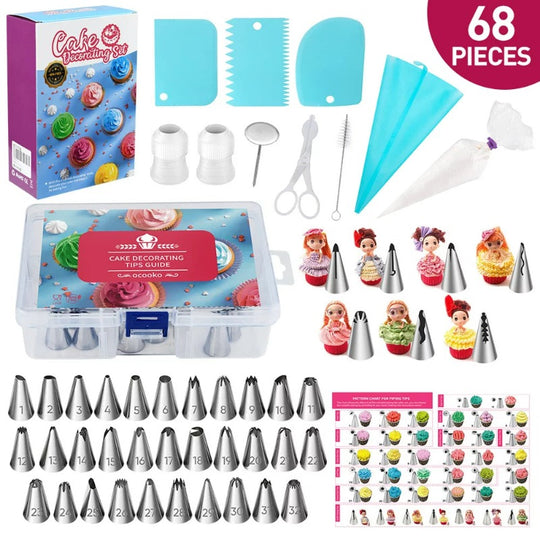 68 Piece Cake Decorating Supplies Kit