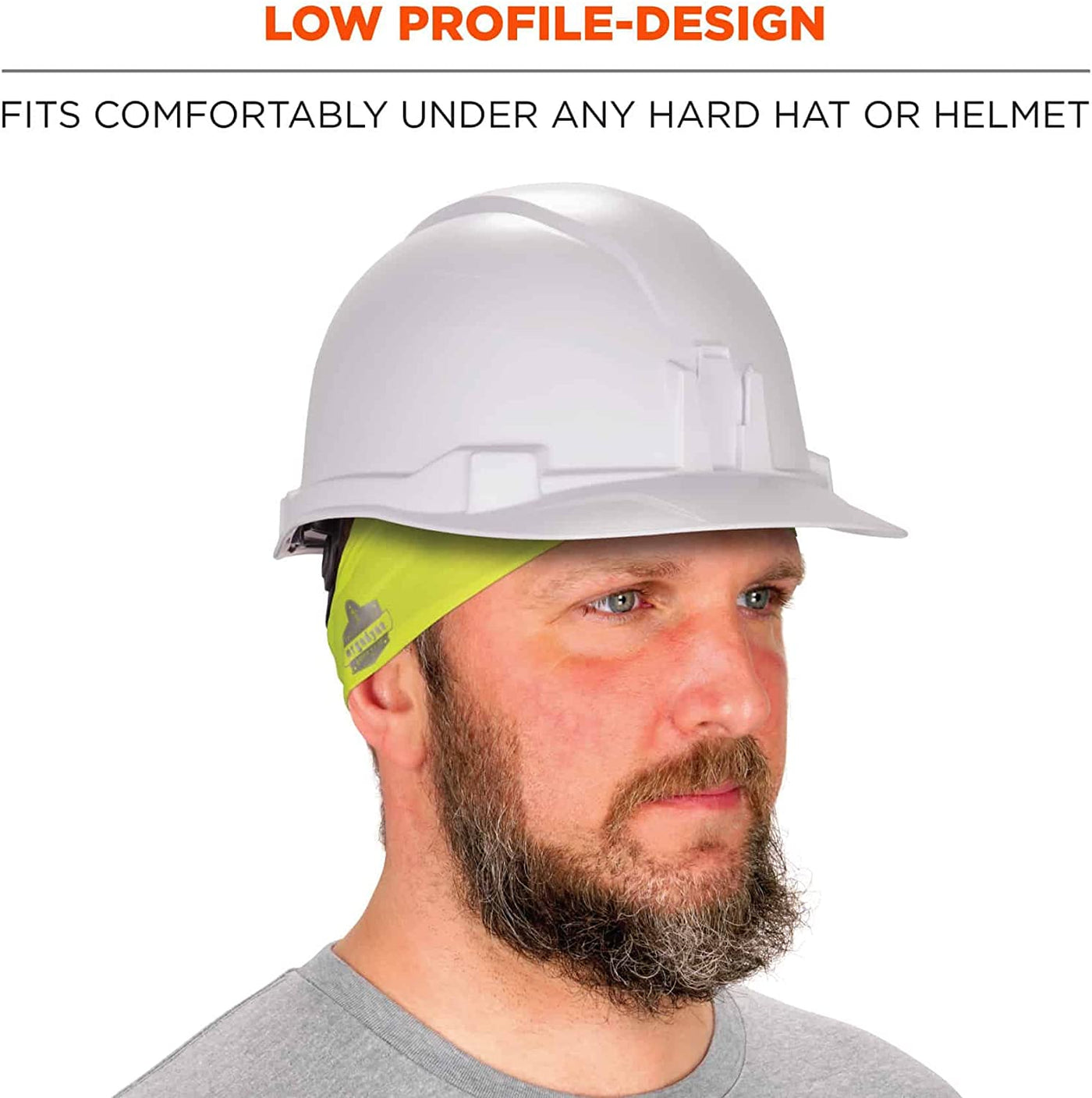 Ergodyne Chill Its 6634 Cooling Headband, Sports Headbands for Men and Women, Moisture Wicking, Lime