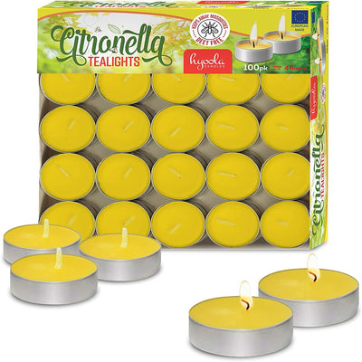 50 Pk  Indoor and Outdoor Tealight Citronella Candles 