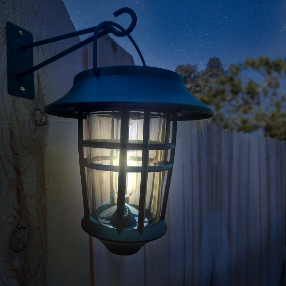 Solar Lantern Wall Lights, Outdoor - 2 Pack Wall Mounted Hanging Lanterns