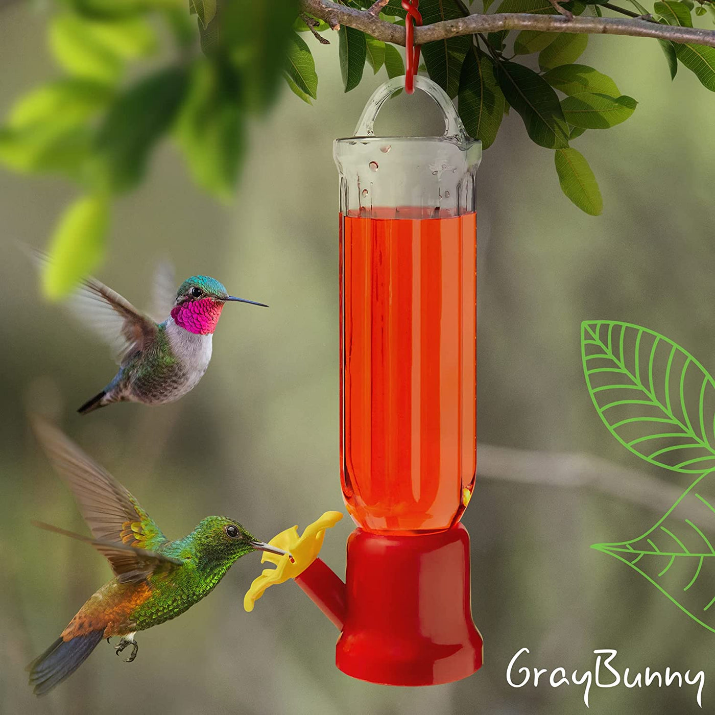 4 Pack Hummingbird Feeders for Outdoor Hanging