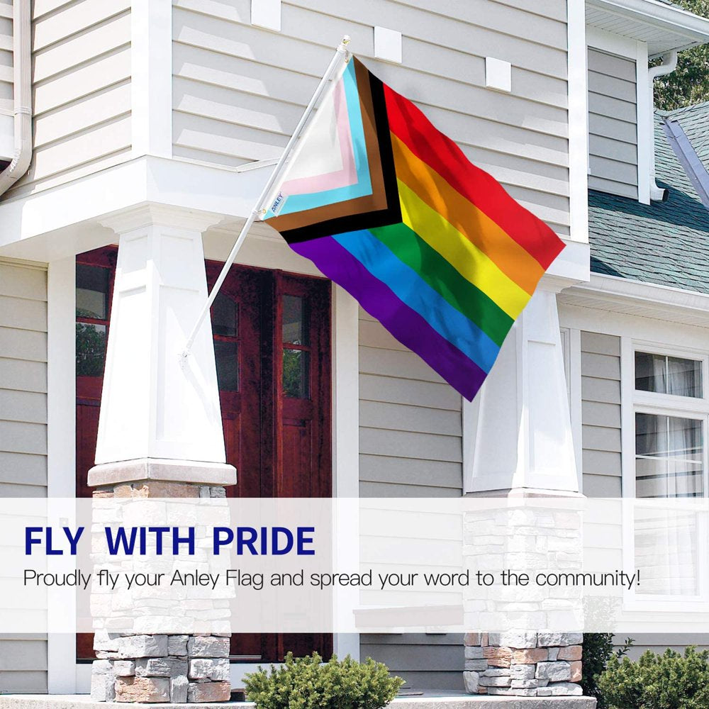 3X5 Feet Progress Pride Flag - Rainbow Transgender/ Lesbian/LGBT/Flag Polyester