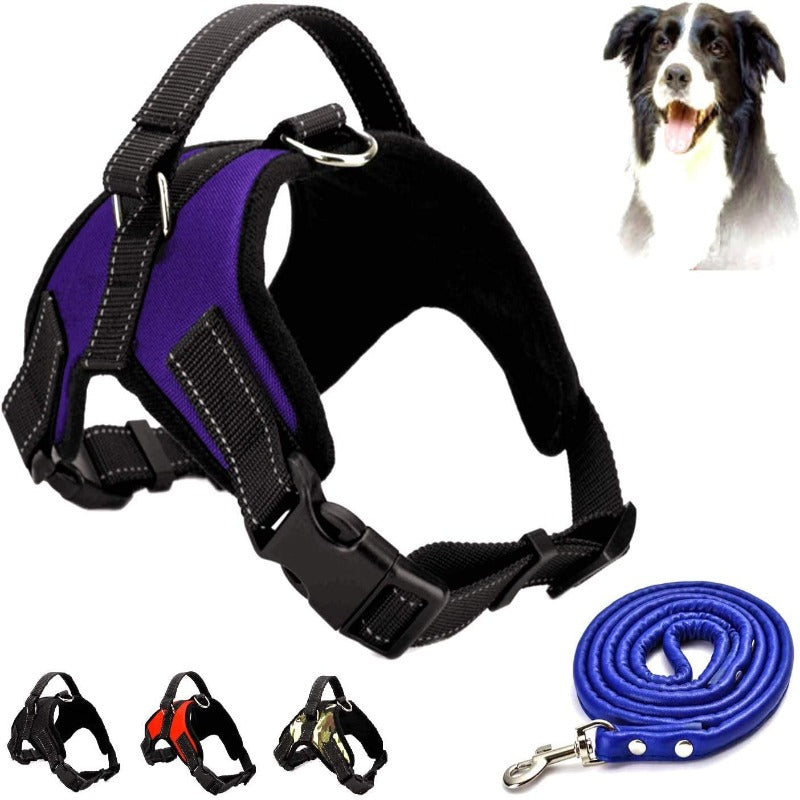 No Pull Dog Harness - Adjustable Outdoor Pet Vest for Dogs