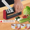 3-Stage Knife Sharpening System, Coarse, Medium and Fine with Non-Slip Base - Easy to Use