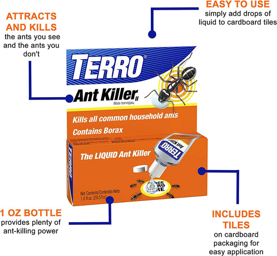 Terro T100-12 Liquid Ant Killer II, 1 oz, Pack of 1