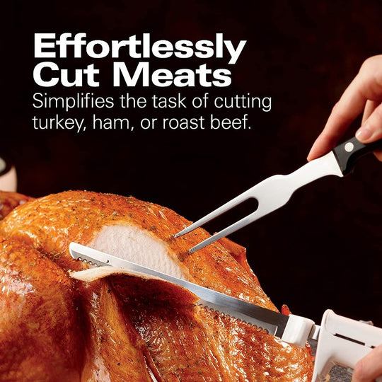 Hamilton Beach Electric Knife for Carving Meats, Poultry, Bread, Crafting Foam & More Includes Storage Case & Serving Fork