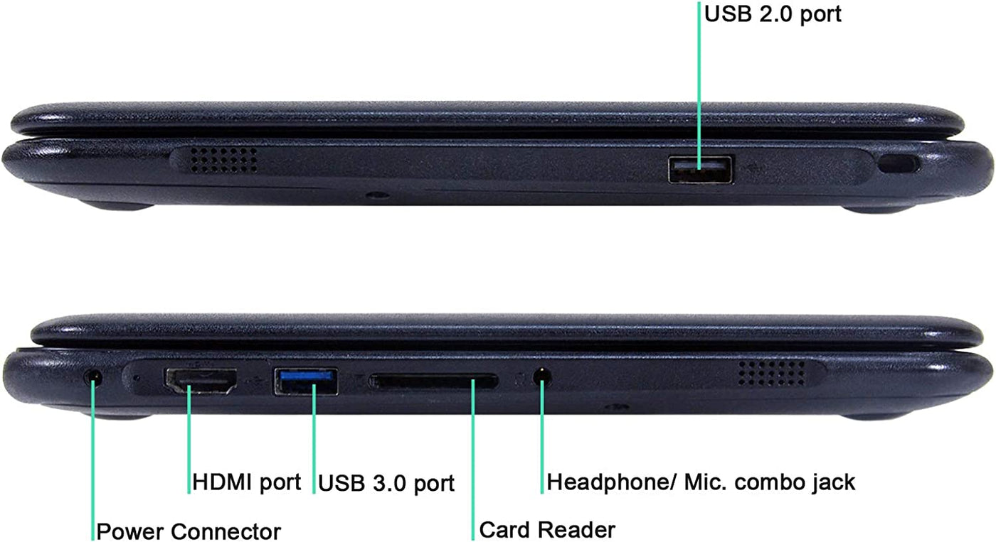 11.6" Lenovo N21 Chromebook - HD, Celeron N2840 2.16GHz, 4GB, 16GB Solid State Drive, Chrome OS, CAM, (Renewed)