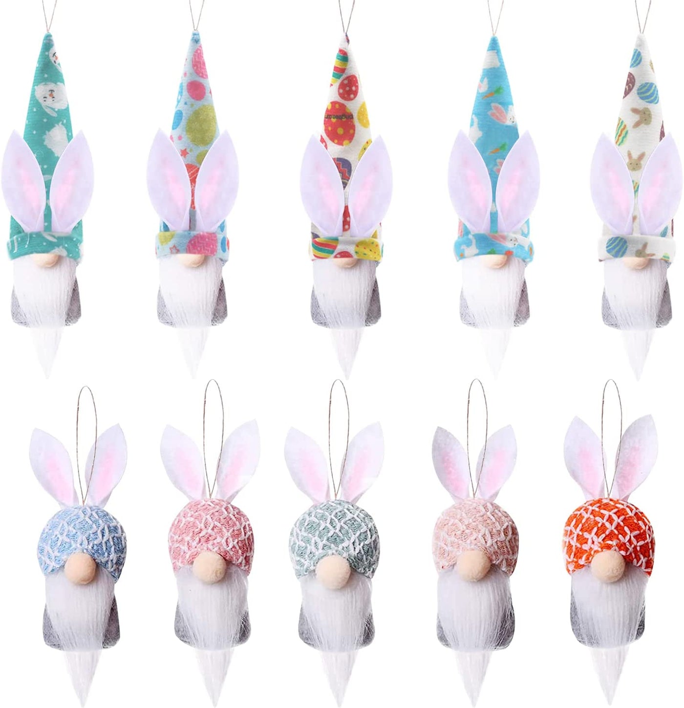 10 PCS Easter Gnome Ornaments