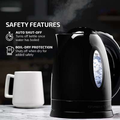 Electric Kettle - Cordless with Automatic Shut-Off and Boil Dry Protection