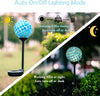 Solar Lights Outdoor Garden Decor - Mosaic Decorative Stakes Solar Powered Gazing Ball Light Landscape Solar Globe Lights for Yard Path Decoration