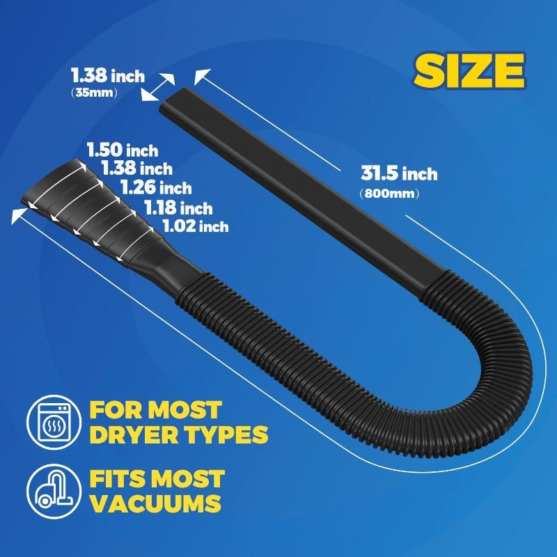 Dryer Vent Vacuum Hose - Vent Cleaner Kit Attachment