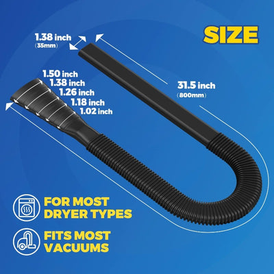 Dryer Vent Vacuum Hose - Vent Cleaner Kit Attachment