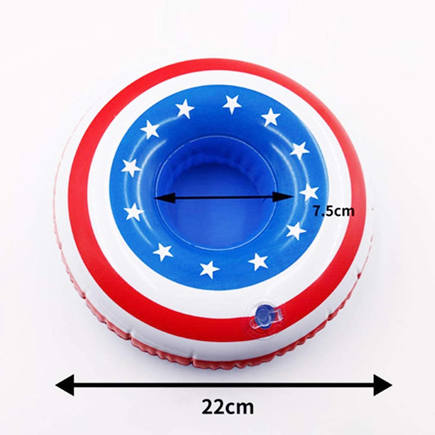  Inflatable Patriotic Pool Drink Holders Drink Floaties,USA American Flag Inflatable Floating Drink Cup Holder,4th of July Party Supplies,3Pcs