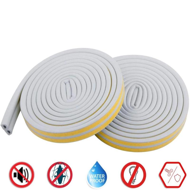 Home Self-Adhesive Weatherstrip Rubber Seal for Doors and Windows - 33 Feet Long