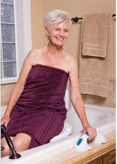 Carex Suction Shower Grab Bar – 12” Ultra Grip Shower Handle - Dual Locking Grab Bars for Bathtubs and Showers – Seniors, Disabled, Handicap, Elderly Assistance Product