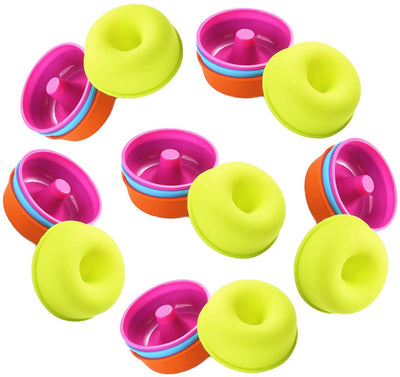 24Pc 100% Silicone Molds 2 3/4 inch Cupcake Donut BPA Free Baking Cups Set