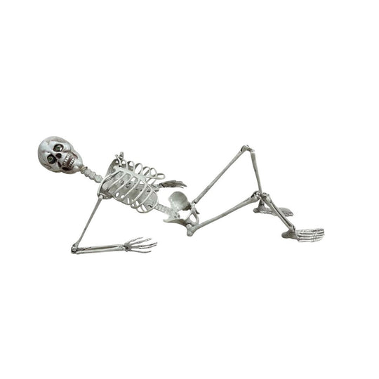 27.5" Halloween Skeleton Halloween Decorations, Haunted House Props for Front Lawn, Graveyard Decorations, Lifelike Skeleton Model, Indoor/Outdoor Spooky Scene Party Favors on Clearance