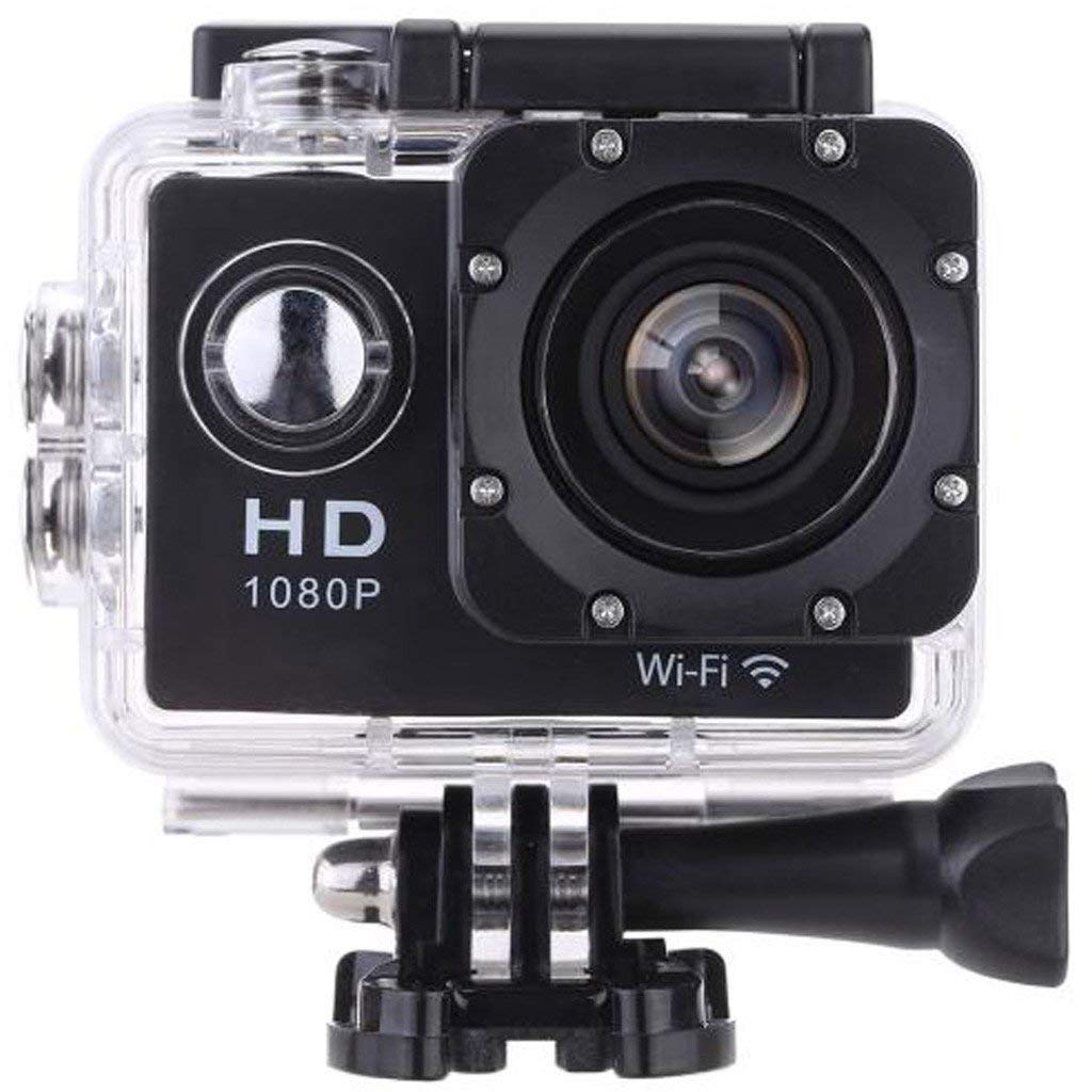 Full 1080P HD 12MP Waterproof Sports Action Cam with Mounting Accessories