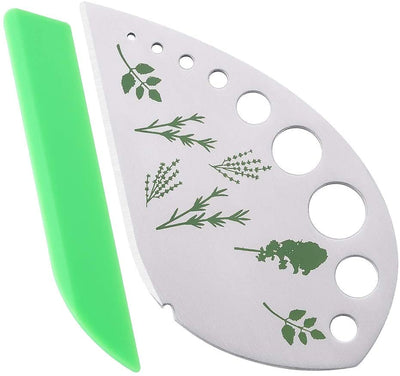 Herb Stripper 9 Holes Graters, Stainless Steel Kale Stripping Tool, Herb Leaf Stripper Kitchen Gadgets Cilantro Tool Herb Peeler for Kale, Collard Greens, Chard, Thyme, Rosemary (With Package)