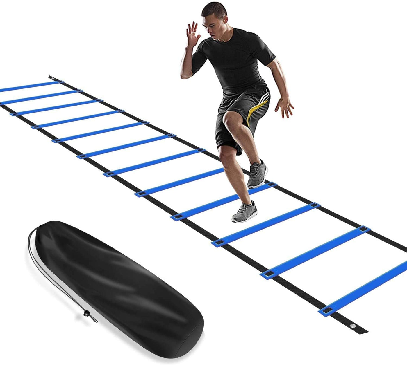 KIKILIVE Agility Ladder, Speed Agility Training Footwork Equipment 12 Rung with Carrying Bag for Sports Soccer, Football, Exercise Fitness