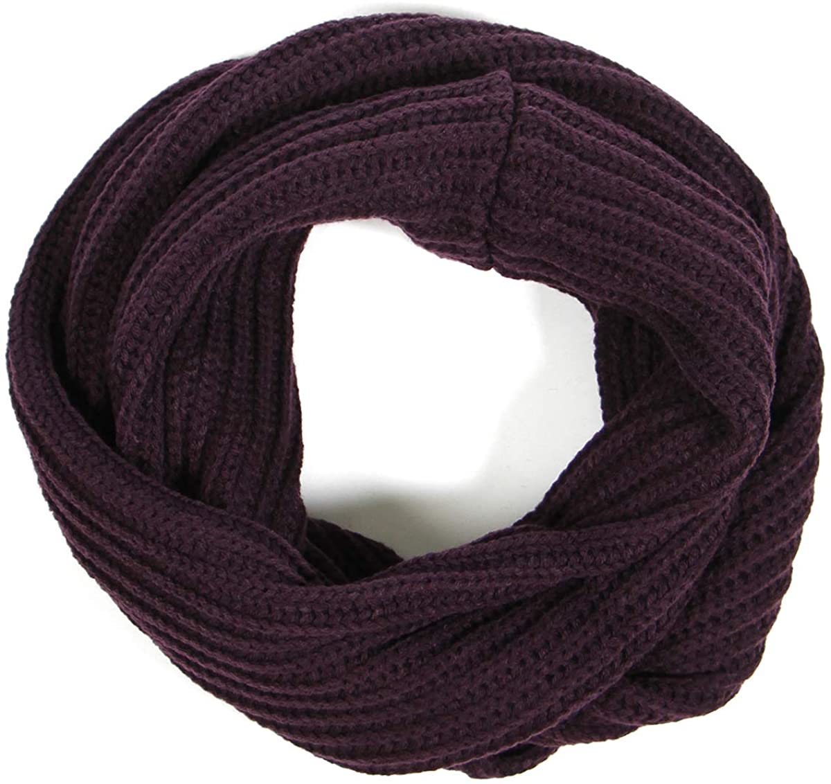 Knit Infinity Scarves for Women Thick Winter Scarf Warm Cable Knit Red Black Infinity Scarf Circle Loop Scarf