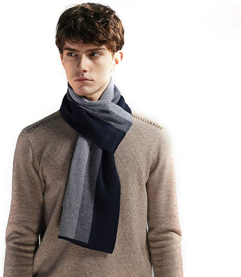 Eagool Knitting Scarf for Men Gift Idea Extremely Warm Super Soft Wool Scarf for Winter Autumn and Spring