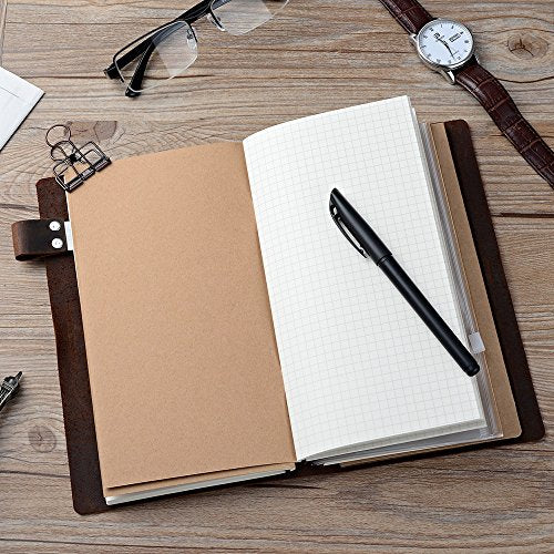 Refillable Leather Traveler's Journal Kit