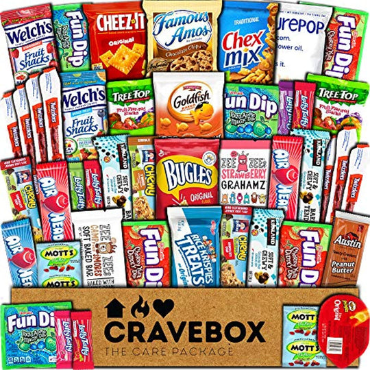 45 Count Crave Box Care Package Ultimate Variety Snacks - Food - Cookies - Chocolate