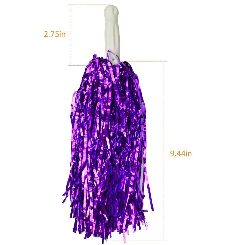 baotongle 12 PCS Cheerleading Squad Spirited Fun Poms Pompoms Cheer Costume Accessory For Party Dance Sports