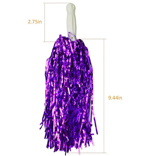 baotongle 12 PCS Cheerleading Squad Spirited Fun Poms Pompoms Cheer Costume Accessory For Party Dance Sports