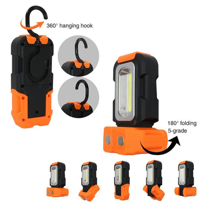 2 Pack Portable LED Work Light with Magnetic Base & Hanging Hook