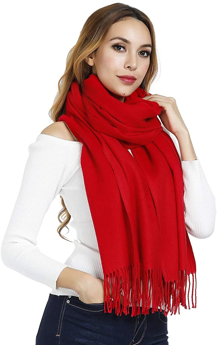 Thick Winter Scarf for Women Men, Soft Warm Cashmere Shawls Wraps, Large Size