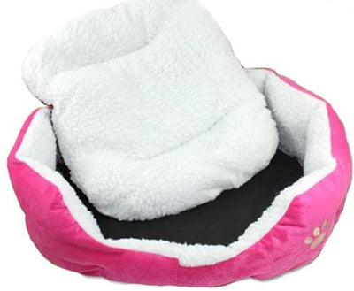 Resulzon Cute Paw Print Comfortable Pets Dog Cats Puppy Kitten Nest Mat Pad Soft Fleece Bed