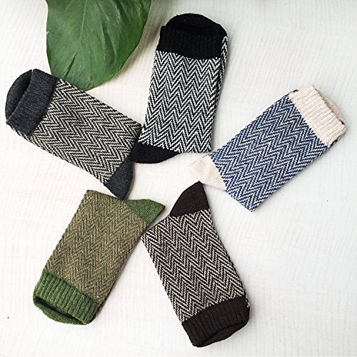 4-5 Pack Womens Thick Knit Warm Casual Wool Crew Winter Socks