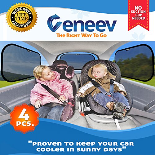 Car Sun Shade for Side and Rear Window (4 Pack)