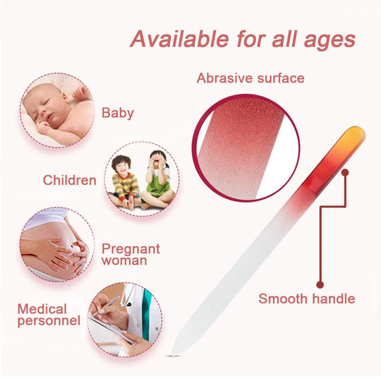 20 Piece Double Sided Glass Nail File Set 