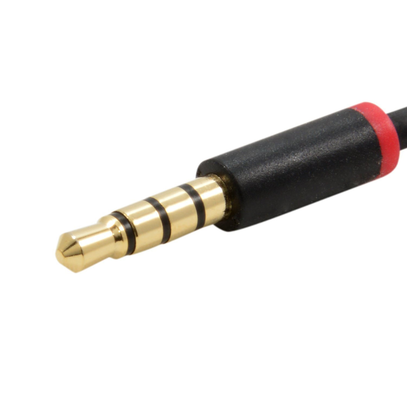 Spring Coiled 4-Pole 3.5mm Gold Plated Stereo Audio AUX Cable