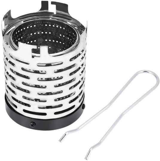 Dilwe Camping Stove Camping Mini Heater Portable Stainless Steel Tent Heating Cover with Handle and Storage Bag Camping Warm Equipment