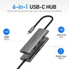 USB C Hub 6 in 1 Hub for MacBook Pro/ Air, Docking Station with 4K HDMI 3*USB A 3.0 SD/TF Card Reader, USB Splitter for Dell XPS More Type C Devices