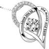 CZ Crystal I Love You To The Moon And Back Pendant Necklace