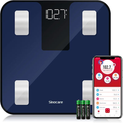 Bluetooth Digital Bathroom Scale with Heart Rate Tracking and Fitness Body Composition Analyzes with Smartphone App