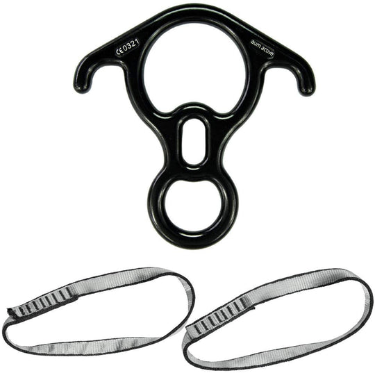 Aum Active Aerial Silks Beginner Kit - Acrobatic Flying Dance Yoga Trapeze Aerial Yoga Hammock Swing - Includes 9 Yards of Aerial Tricot Fabric, Hardware & Guide - for Rigging Point Upto 13ft