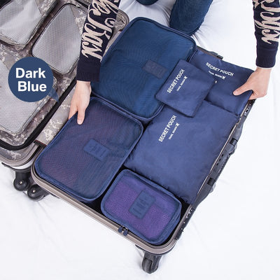 6 Piece Packing Cubes for Travel -  Luggage Organizer Bags