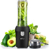 Bear Portable Personal Countertop Blender for Shakes and Smoothies, 300W Power with a 20.3 Ounces of Tritan Bpa-Free Bottle for Easy Travel, Black