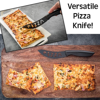  7 Piece Kitchen Knife Set - Steak Knives, Cheese Knife, Pizza Knife, Bread Knife, Carving Knife - Stainless Kitchen Knives