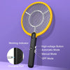  Electric Fly Swatter 4000V Bug Zapper Racket 2 in 1 Fly Swatter Electric Fly Zapper Racket with 3 Layers Safety Mesh USB Rechargeable Insect Racket for Mosquitoes Flies Gnats (Yellow/Black)