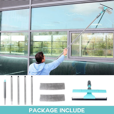  2 in 1 Window Cleaning Tool Kit with Extension Pole