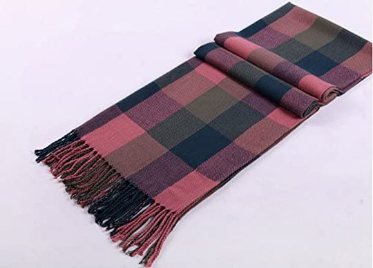  Women's Plaid Warm Shawl Scarf 