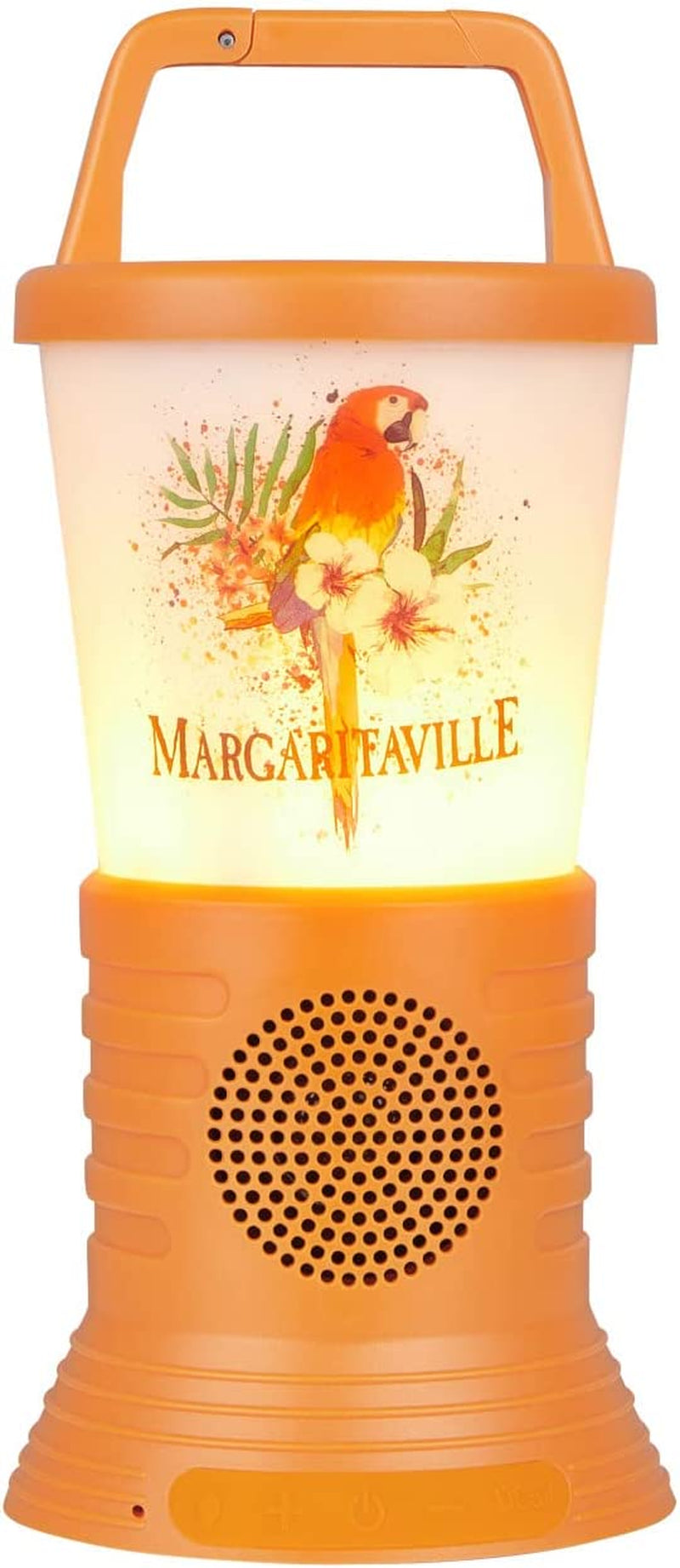 Margaritaville Light The Way Lantern Wireless Speaker with 3 Multicolored LED Light Modes, Waterproof Bluetooth Speaker, 5 Hours of Playtime, Table Lamp Outdoor Speaker with True Wireless Pairing