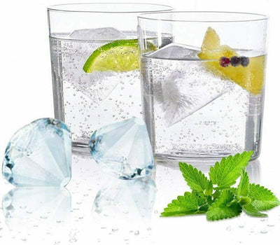 Silicone 3D Diamond ICE Cube Tray Maker Mold Whiskey Cocktails - New
